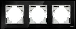 Lineme Hseries Schalterrahmen 3-fach Horizontal...