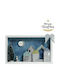 Parisis Weihnachts- Dekorative Darstellung Blau 50x30x7cm