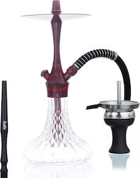 Aladin Ναργιλές Alux 380 Μονός Red Black 38cm Aladin Ναργιλές Alux 380 Μονός Red Black 38cm
