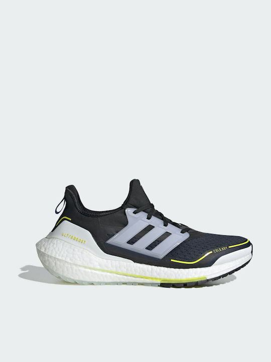 Adidas Ultraboost 21 Cold.Rdy Ανδρικά Αθλητικά Παπούτσια Running Legend Ink / Crystal White / Acid Yellow