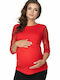 PeeKaBoo 0158 Maternity Top Red