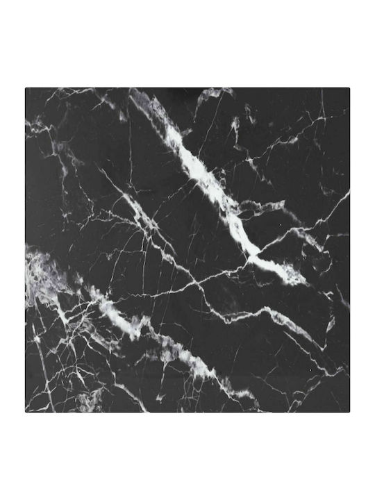 vidaXL Square Table Surface made of Glass Black 50x50cm 322270 1pcs