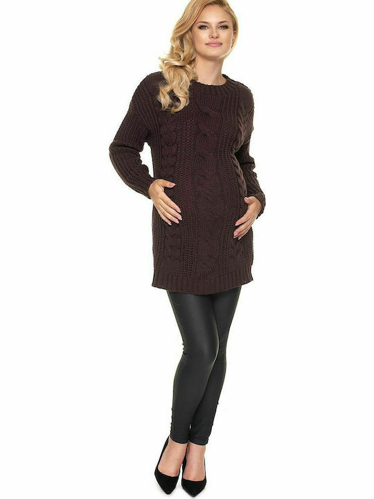 PeeKaBoo 70040 Pullover Schwangerschafts-Tops Braun 157831