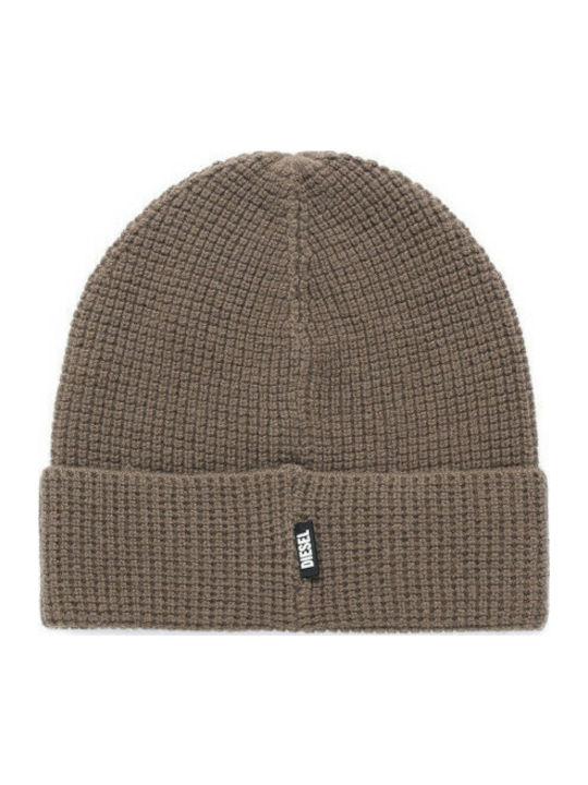 Diesel Beanie Ανδρικός Σκούφος Πλεκτός σε Καφέ χρώμα