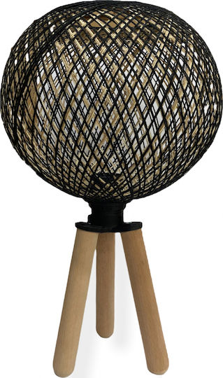 HomeMarkt Dekorative Lampe mit Fassung für E27 Lampe Schwarz
