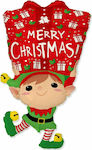 Balon Folie Jumbo Alb Merry Elf 58buc