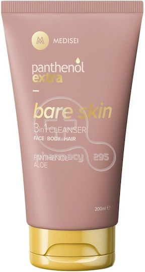 Panthenol Extra Bare Skin 3 In 1 Bubble Bath Gel With Aloe Vera & Woody Scent 200ml