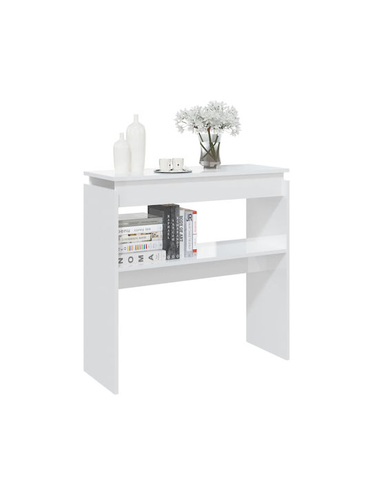 Wooden Console Table White L80xW30xH80cm