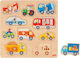 Wooden Kids Peg Puzzle Vehicles for 1+ Years 10pcs Goki