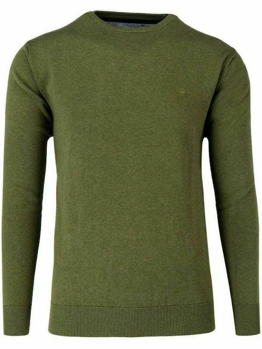 REDMOND Men's olive long-sleeved knitted blouse