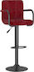 Stool Bar with Back & Adjustable Height Bordeaux 2pcs 48x47x90-111cm