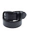 L-101-A Wide Men's Belt Leather Black L-101-A BLACK