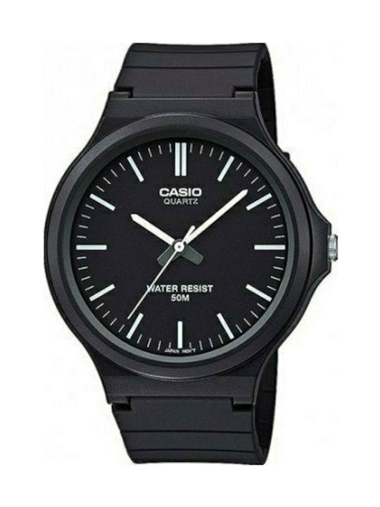 Casio COLLECTION Ρολόι Μπαταρίας με Μαύρο Καουτσούκ Λουράκι