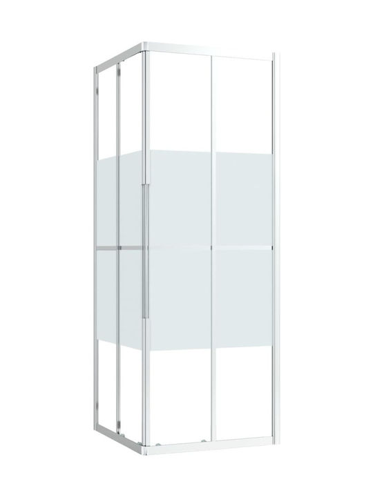 vidaXL Cabin for Shower with Sliding Door 70x70x180cm Chrome