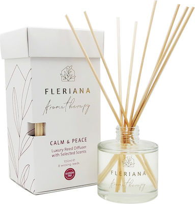 Fleriana Αρωματικό Χώρου με Sticks Aroma Therapy Calm & Peace 100ml