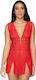 Luna Winter Babydoll Red