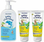 Frezyderm Welcome Boy Baby Shampoo 300ml & Baby Cream Κρέμα για Την Αλλαγή Πάνας 2x175ml & Δώρο Νεσεσέρ Καροτσιού 4τμχ