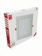 Avide ACRPWW-S-18W-ALU Platz Vertieft LED Panel 18W mit Warmes Weiß Licht 3000K
