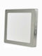 Avide ACSMNW-S-24W-ALU-SN Pătrat În aer liber Panou LED Putere 24W cu Alb Natural Lumini 30x30cm.