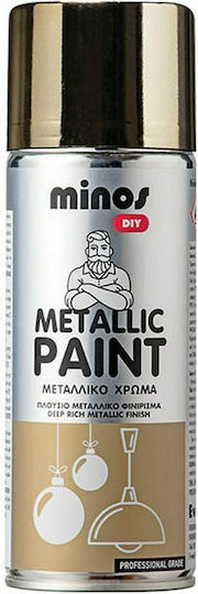Minos Spray Σπρέι Βαφής Metallic Paint με Μεταλλικό Εφέ Gold Effect 400ml