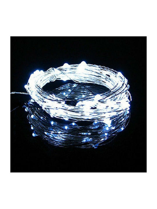 100 Λαμπάκια LED 10μ. Ψυχρό Λευκό σε Σειρά