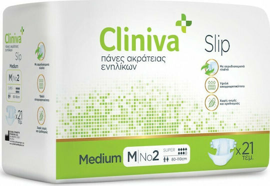 GEH Global Etiquette Hygiene Cliniva Slip Incontinence Diapers Medium 4x21pcs