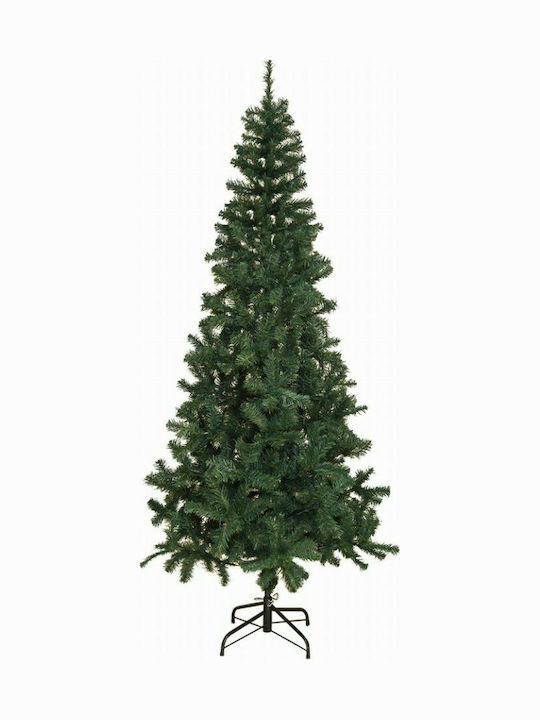 Χριστουγεννιάτικο Δέντρο Πράσινο Slim 180εκ με Μεταλλική Βάση Wrapped Slim