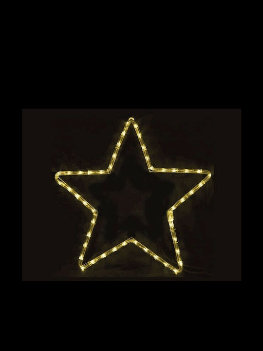Aca Plastic Illuminated Christmas Decorative Pendant Star 28x28x28cm White