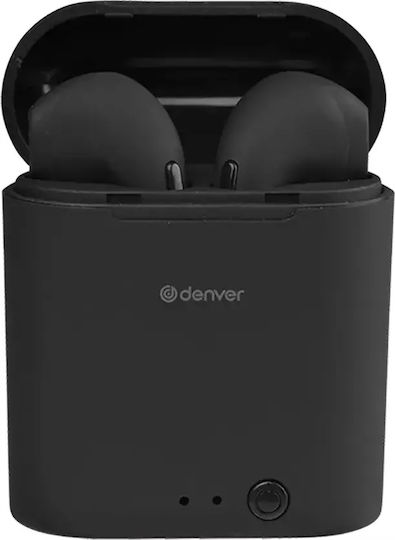 Denver TWE-46 In-ear Bluetooth Handsfree Căști cu Carcasă de Încărcare Negru