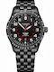 Victorinox Airboss Ανδρικό Ρολόι 42mm Αυτόματο με Μαύρο Μεταλλικό Μπρασελέ