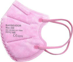 Max Barbeador Max-06B Butterfly Disposable Protective Mask FFP2 Kids Pink 20pcs