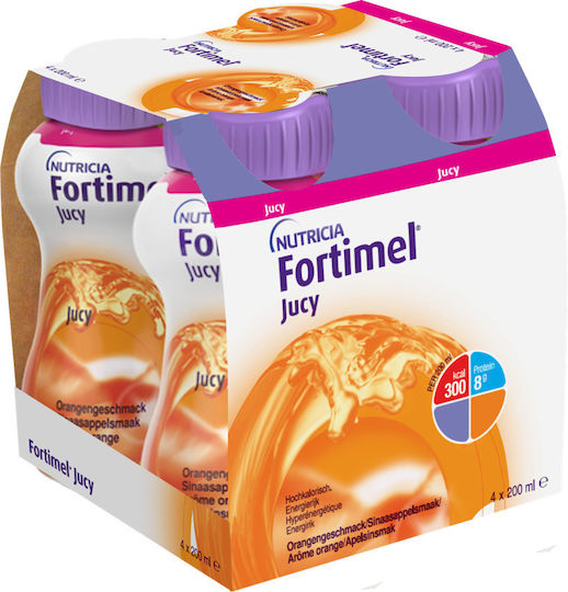 Nutricia Fortimel Jucy Special Food Supplement 4 x 200ml Orange