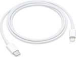 Apple USB 2.0 Cable USB-C male - Lightning Λευκό 1m (MM0A3ZM/A)
