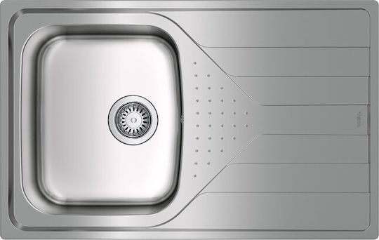 Teka Universe 45 T-XP 1B 1D 115110011 Drop-In Sink Inox Satin W79xD50cm Silver