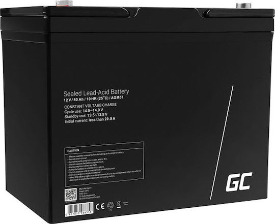 Green Cell Μπαταρία UPS με Χωρητικότητα 80Ah και Τάση 12V AGM57