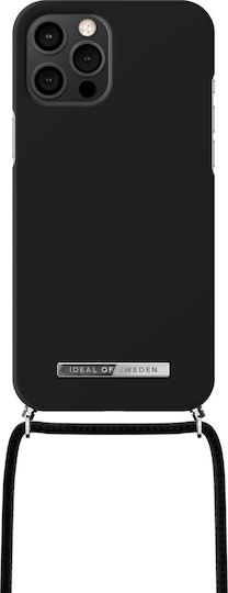 iDeal Of Sweden Ordinary Necklace Back Cover Πλαστικό με Λουράκι Ultra Black (iPhone 12 Pro Max)
