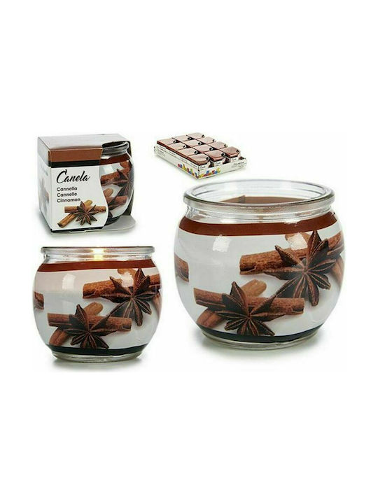 BigBuy Scented Candle Jar with Scent Cinnamon Coffee 7.5x6.5cm 1pcs