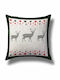 Mc Decor Weihnachtsdekorativer Kissenbezug Quadratisch Weiß 45x45cm