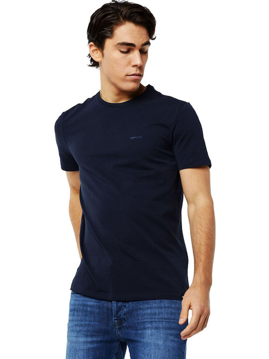 Herren S/S Blau Stretch T-Shirt - Blau