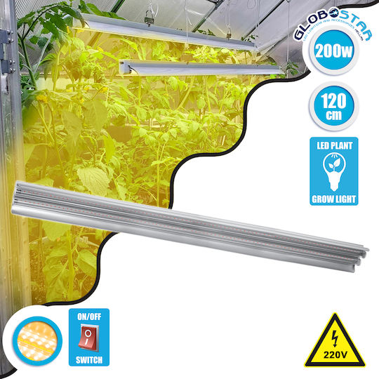 GloboStar Pendant Grow Light with LED and Power 200W L120xW8xH4cm.