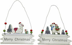 XMASfest Christmas Sign Figure White 14.5x9.5x9.5cm