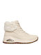 Uno Rugged Women's Ankle Boots with Fur Beige
