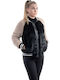 Kurz Damen Bomberjacke Schwarz