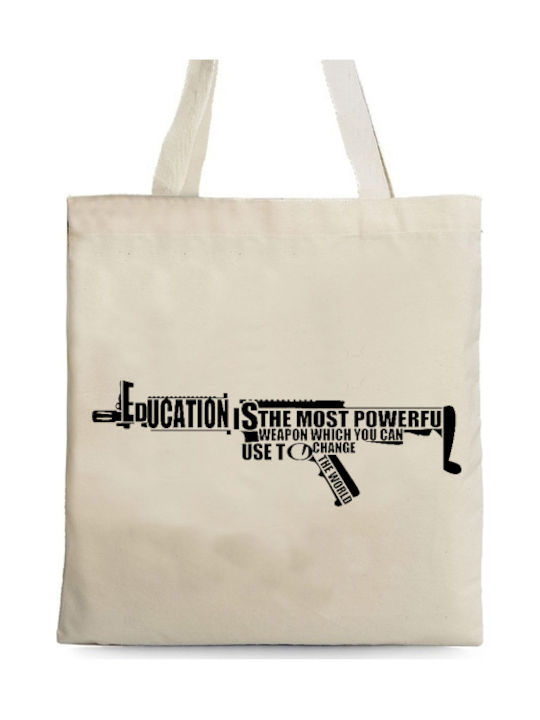 Education Weapon 1 Pegasus Τσάντα για ψώνια Φυσικό (Εκρού).