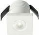 Gea Luce Glam Square Metallic Recessed Spot with Integrated LED and Natural White Light White 3.2x3.2cm. 1pcs