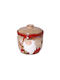 Etoile Ornament de masă de Crăciun Borcan de prăjituri Ceramic Bej L10xD9cm.