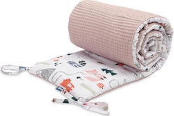 Sensillo Crib Bumper Standard Inside Pink 30x180cm