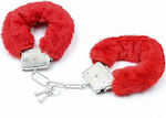 IntoYou Furry Metal Hand Cuffs Хендъфри Red Red FI-460