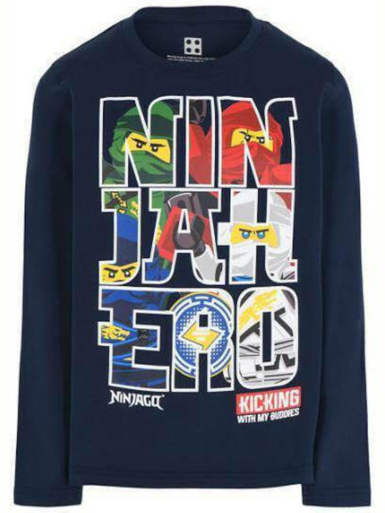 Kids' Shirt Long Sleeve Navy Blue Ninjago