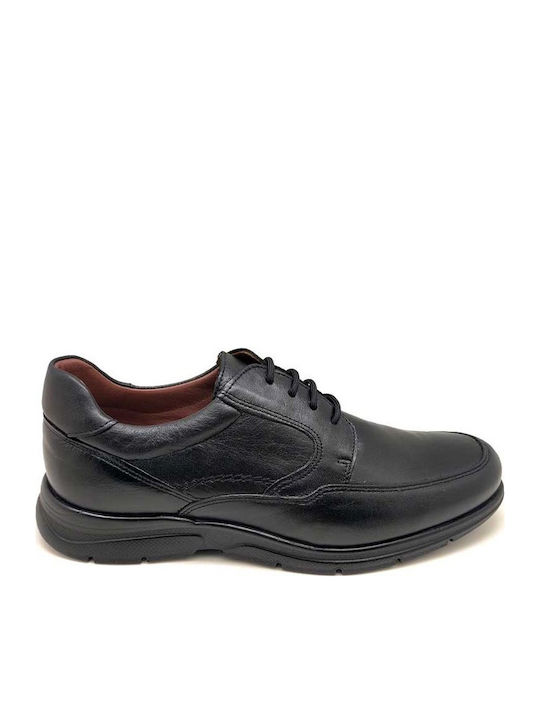 Leder Herren Freizeitschuhe Schwarz